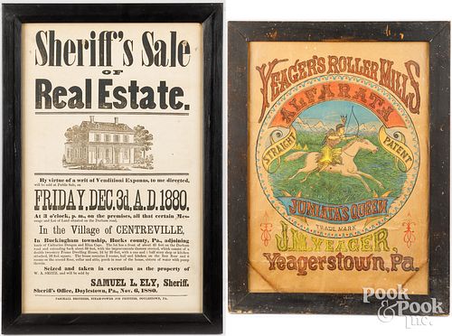 PENNSYLVANIA AUCTION BROADSIDE,