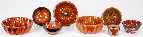 SEVEN PENNSYLVANIA REDWARE MOLDS,