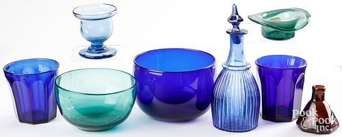 GROUP OF BLOWN GLASSGroup of blown