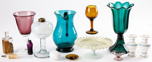 GROUP OF MISCELLANEOUS BLOWN GLASSGroup
