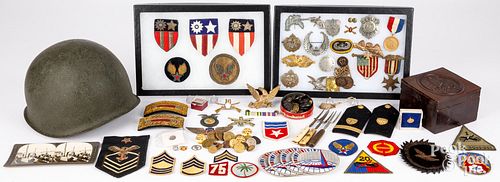 LARGE GROUP OF MILITARY INSIGNIA,