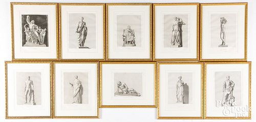 TEN FRENCH ENGRAVINGS OF CLASSICAL