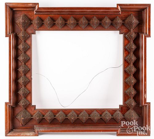 LARGE TRAMP ART FRAME, CA. 1900Large