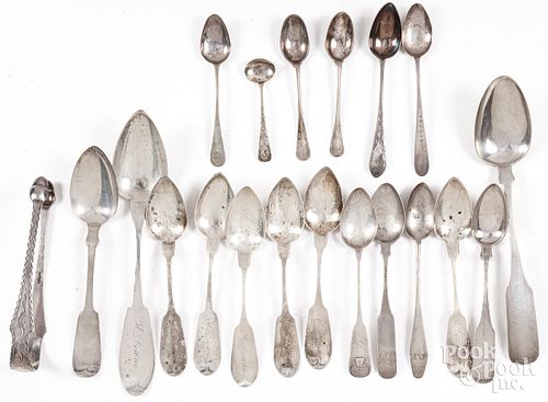 COIN SILVER SPOONS, TOGETHER WITH