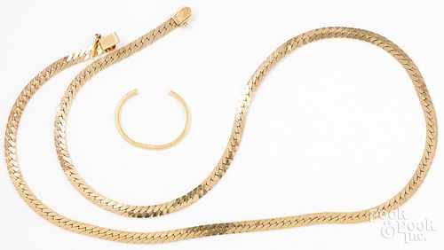 14K YELLOW GOLD NECKLACE, ETC.14K