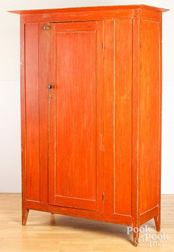 SOUTHERN PAINTED HARD PINE CUPBOARD,