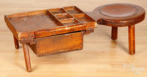 COBBLERS BENCH, 19TH C.Cobblers bench,