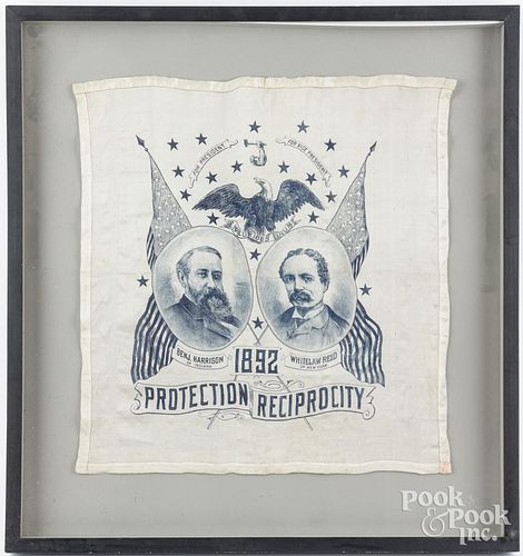 1892 PRESIDENTIAL CAMPAIGN HANDKERCHIEFBenjamin