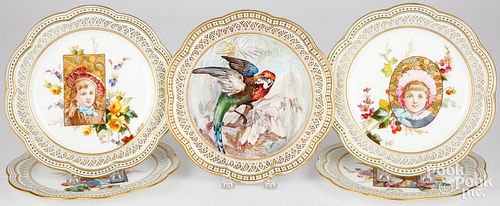 FOUR WEDGWOOD PORCELAIN PORTRAIT PLATES,