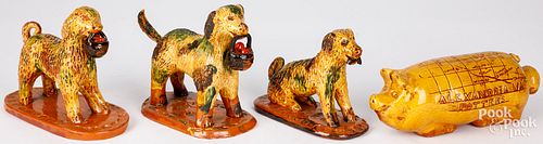 FOUR JAMES KISER REDWARE ANIMALSFour