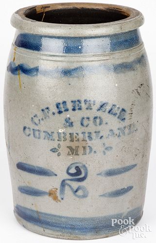 WESTERN PENNSYLVANIA TWO-GALLON STONEWARE