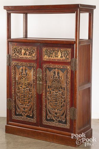 CHINESE CARVED CABINETChinese carved