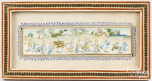 PERSIAN MINIATURE WATERCOLOR ON