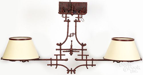 PAUL FERRANTE PAINTED IRON CHANDELIERPaul