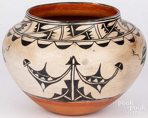 COCHITI PUEBLO INDIAN POTTERY BOWL,