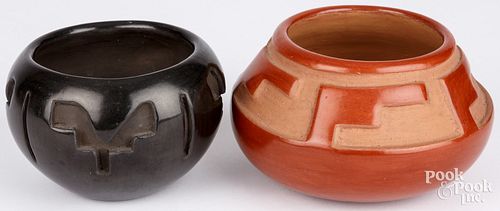 TWO INDIAN POTTERY BOWLSTwo Indian