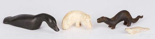 GROUP OF INUIT CARVED ANIMALSGroup