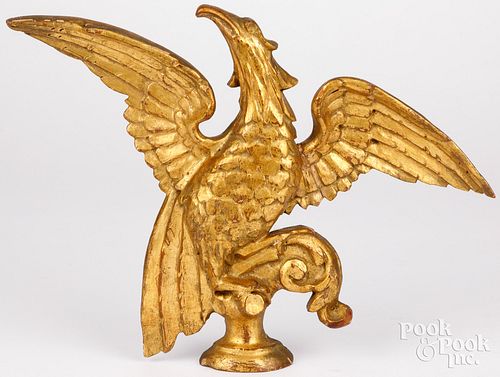 CARVED AND GILDED EAGLE FINIAL,