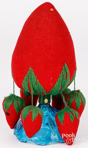 STRAWBERRY PINCUSHION WITH PRESSED