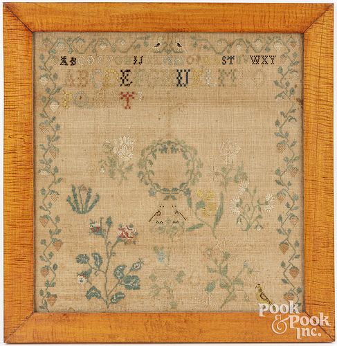 PENNSYLVANIA SILK ON LINEN SAMPLER,