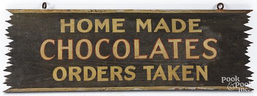 PAINTED DOUBLE-SIDED TRADE SIGN,