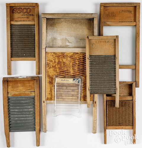 SEVEN WASHBOARDSSeven washboards,