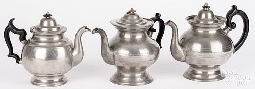 CURTISS, YALE, AND RICHARDSON TEAPOTS,