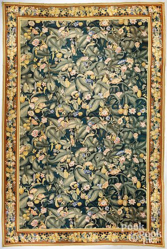 AUBUSSON STYLE NEEDLEWORK CARPETAubusson