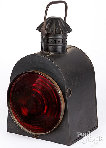 DRESSELL TIN RAILWAY LAMP, 19TH