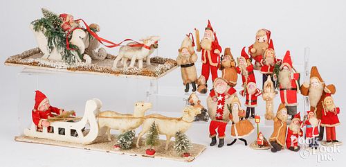 LARGE GROUP OF VINTAGE SANTA FIGURESLarge