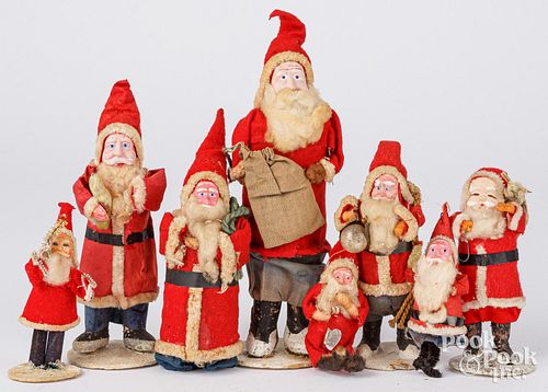 EIGHT VINTAGE JAPANESE SANTA CLAUSES,