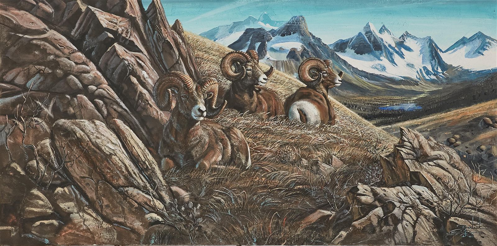 LARRY ZABEL, UNTITLED (THREE BIGHORN