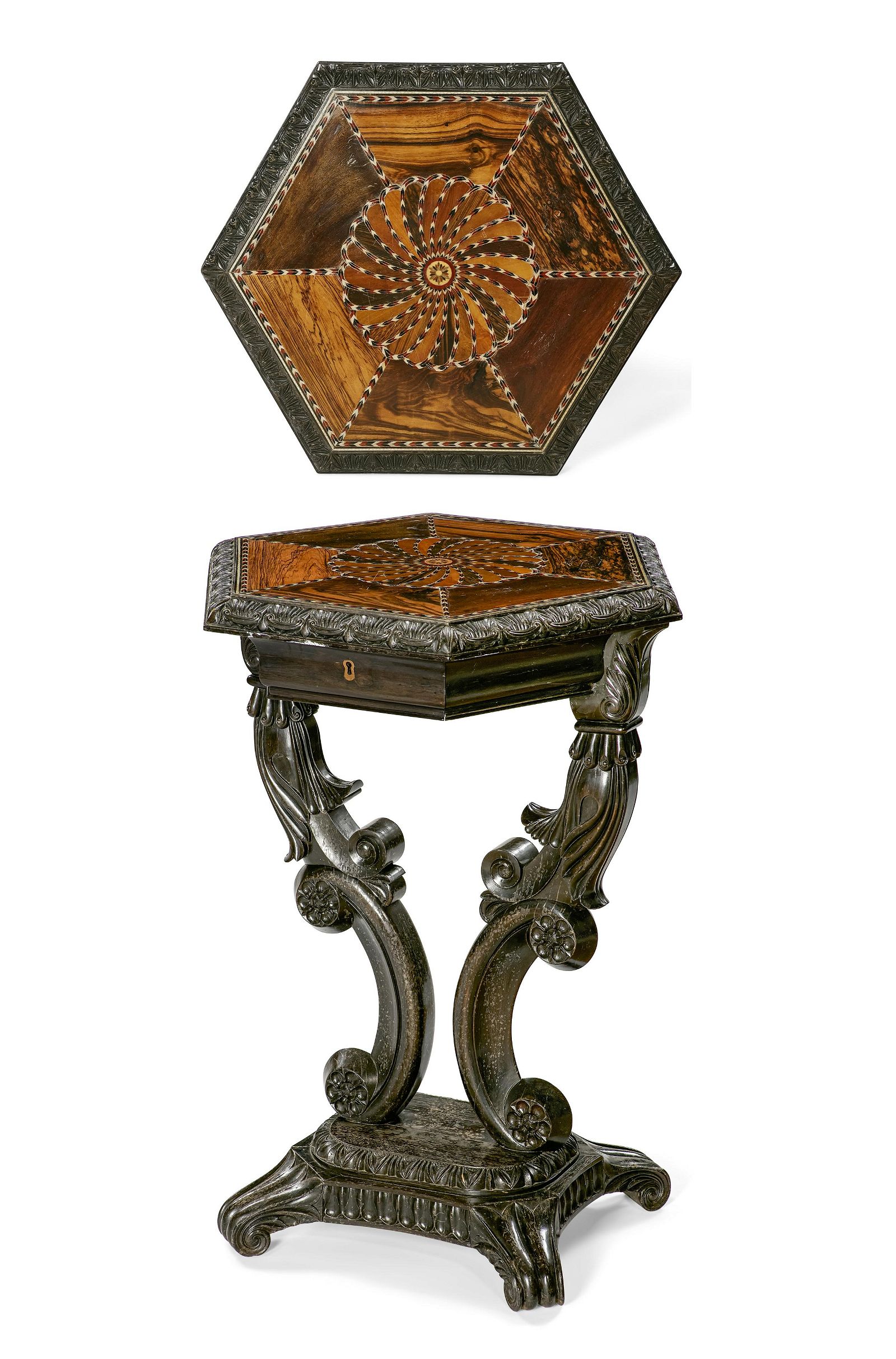 CEYLONESE SPECIMEN WOOD  TABLE,