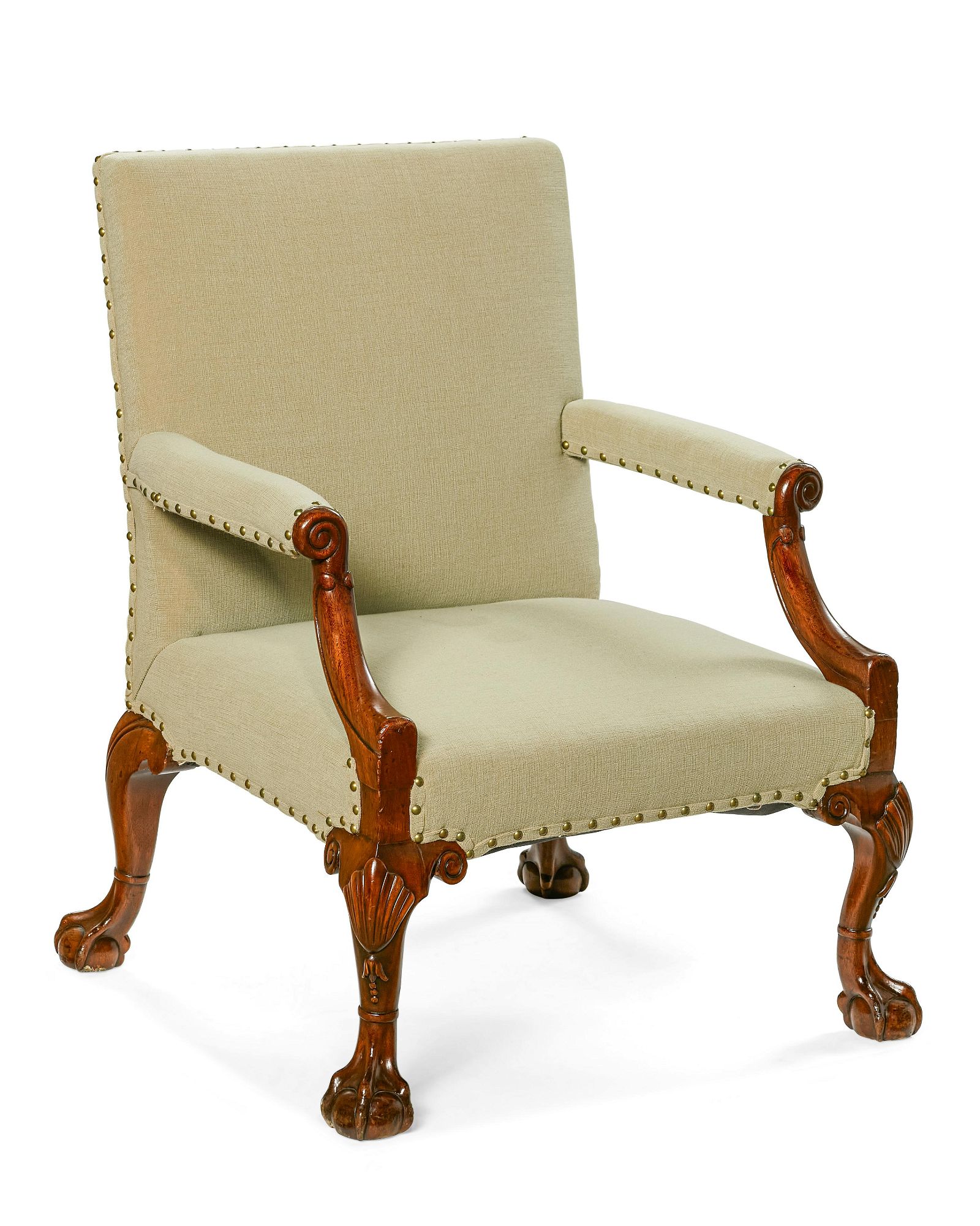 GEORGE II STYLE CARVED MAHOGANY