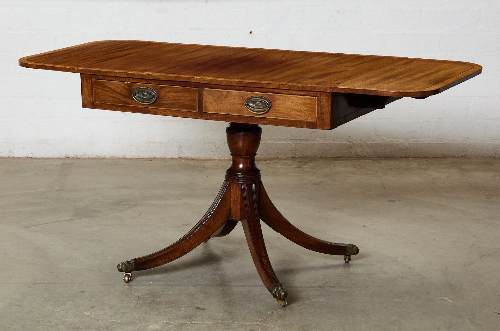 A FEDERAL INLAID MAHOGANY SOFA