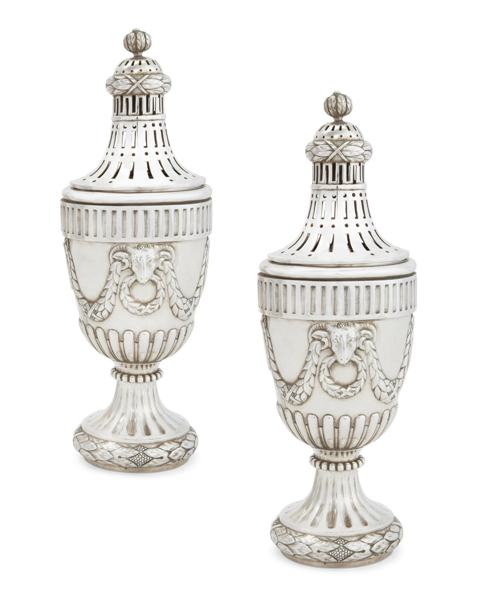 PAIR OF NEOCLASSICAL STYLE SILVER