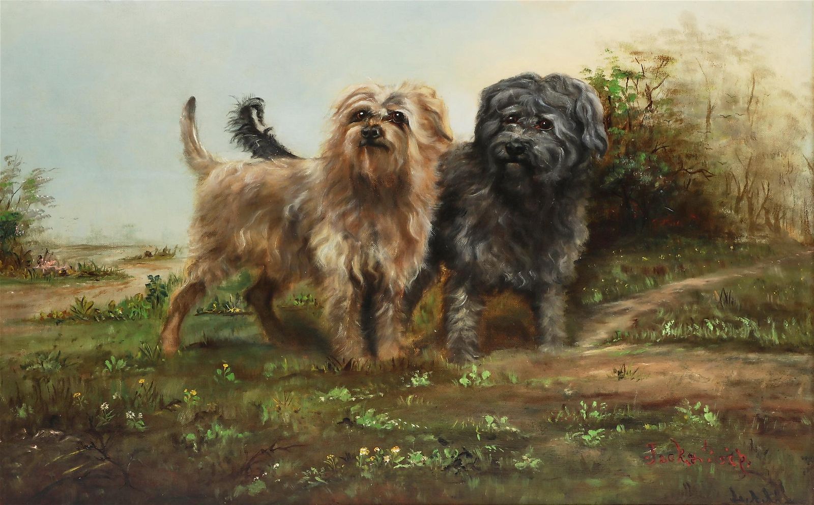 CONTINENAL SCHOOL, TWO TERRIERS,