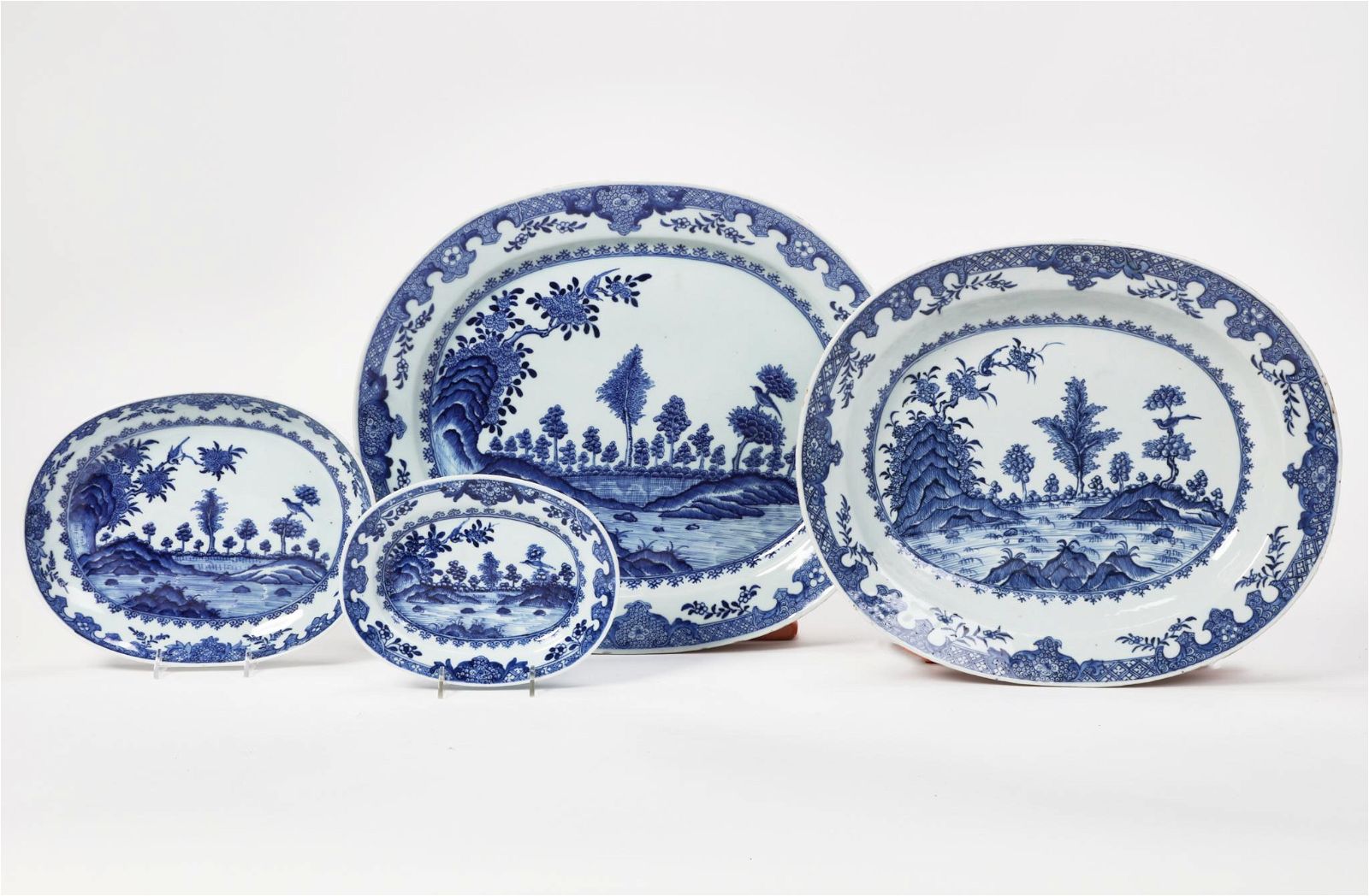 4 CHINESE EXPORT PORCELAIN BLUE