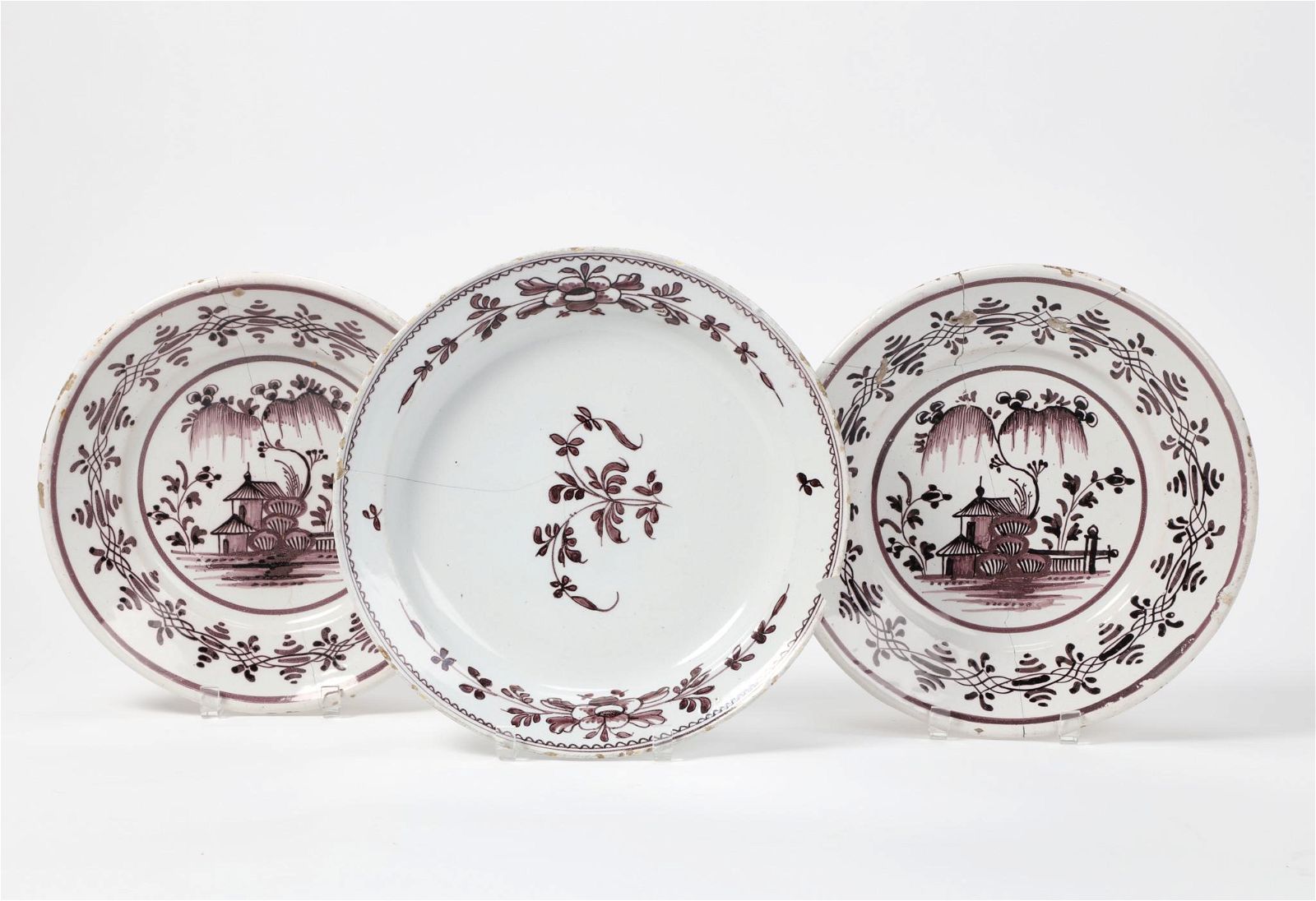 THREE DUTCH TIN GLAZE BOWLSThree