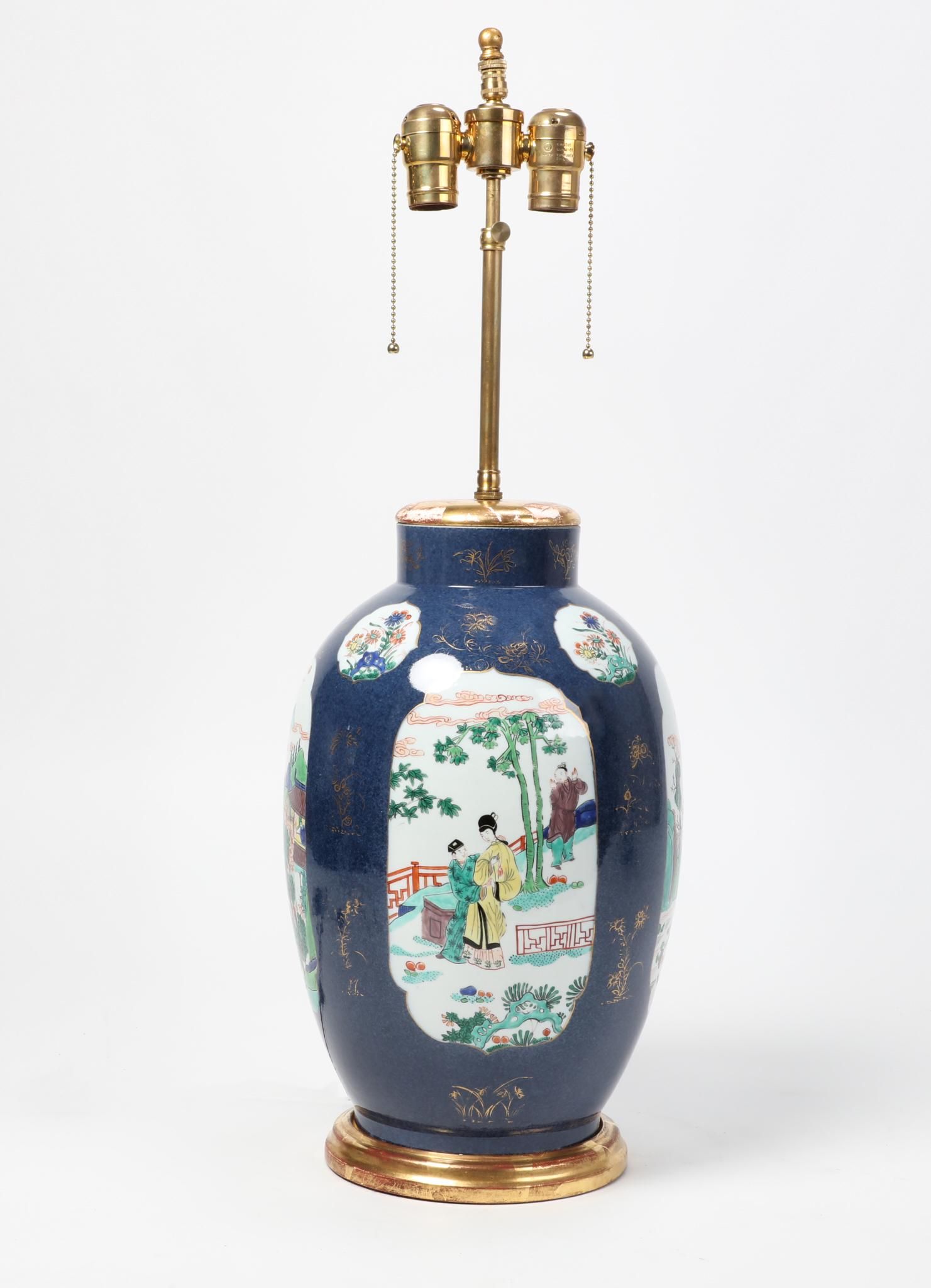 A CHINESE POLYCHROME ENAMELED PORCELAIN