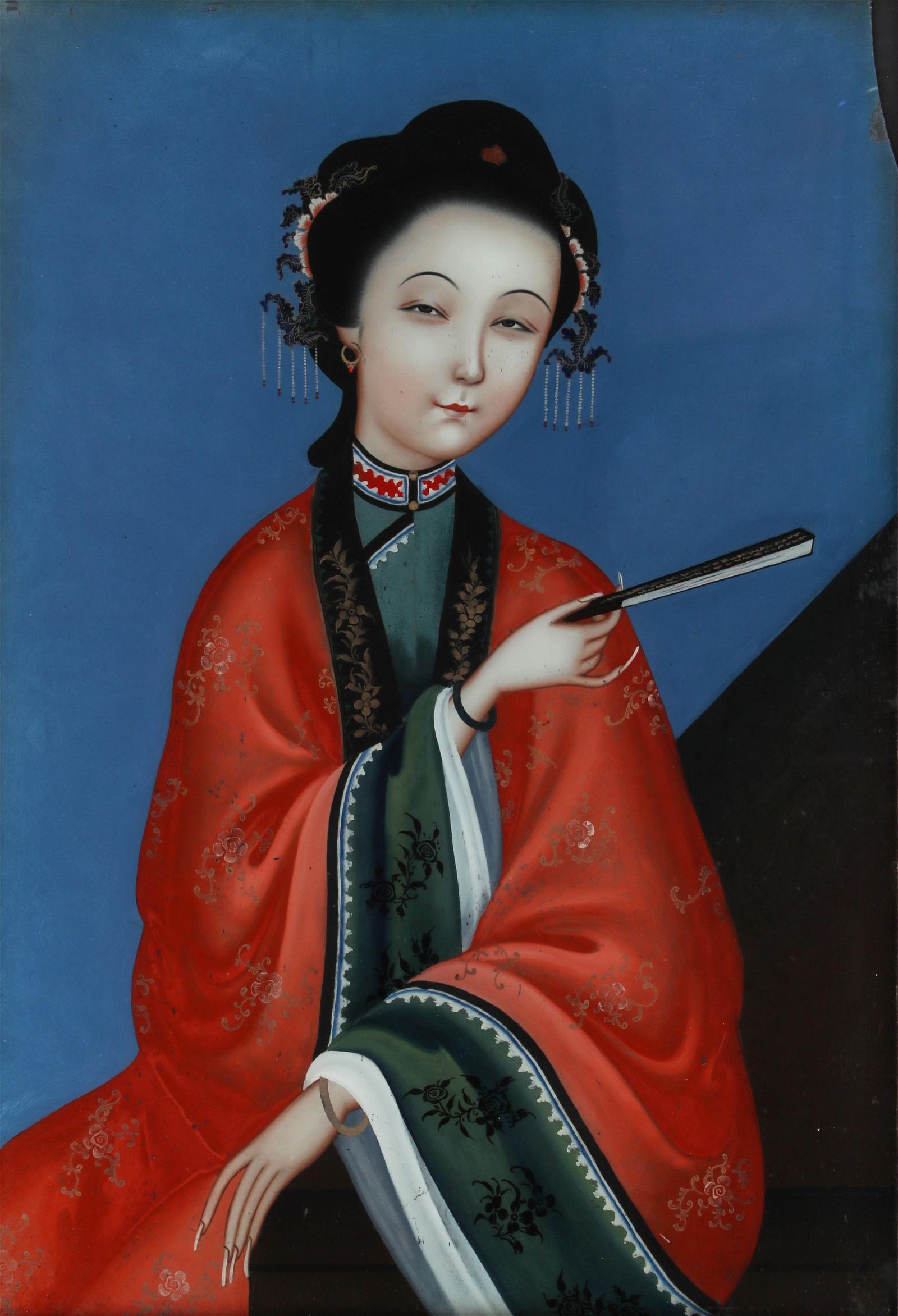 A CHINESE EXPORT REVERSE PAINTING