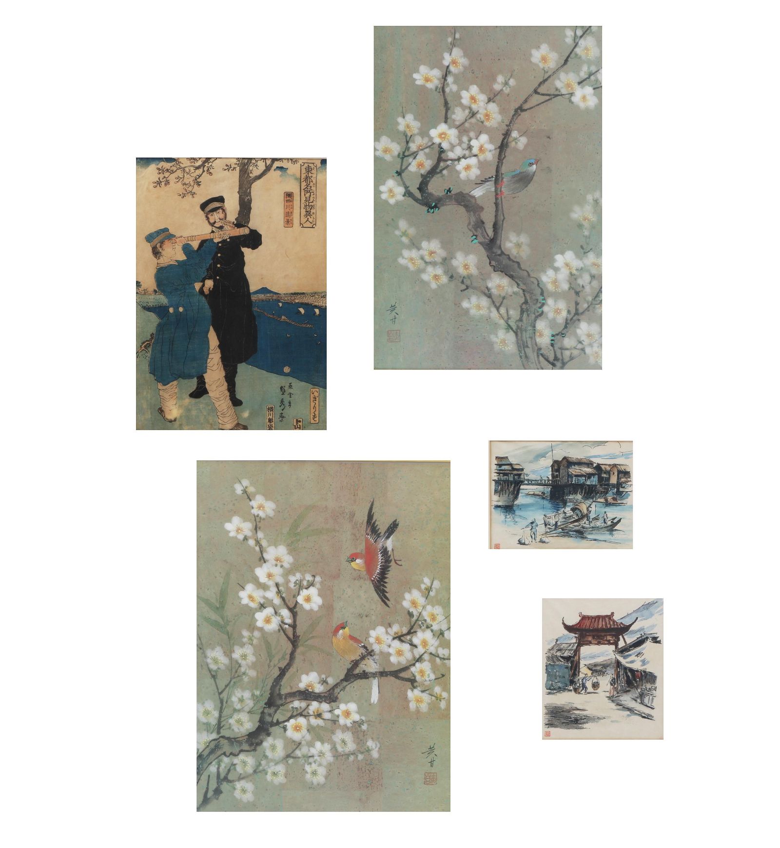 FIVE JAPANESE AND CHINESE WORKS