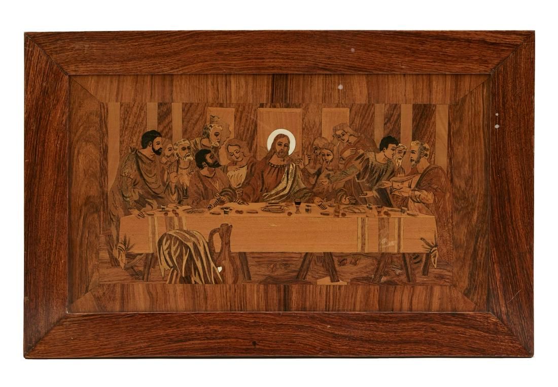 A CONTINENTAL MARQUETRY PANEL THE