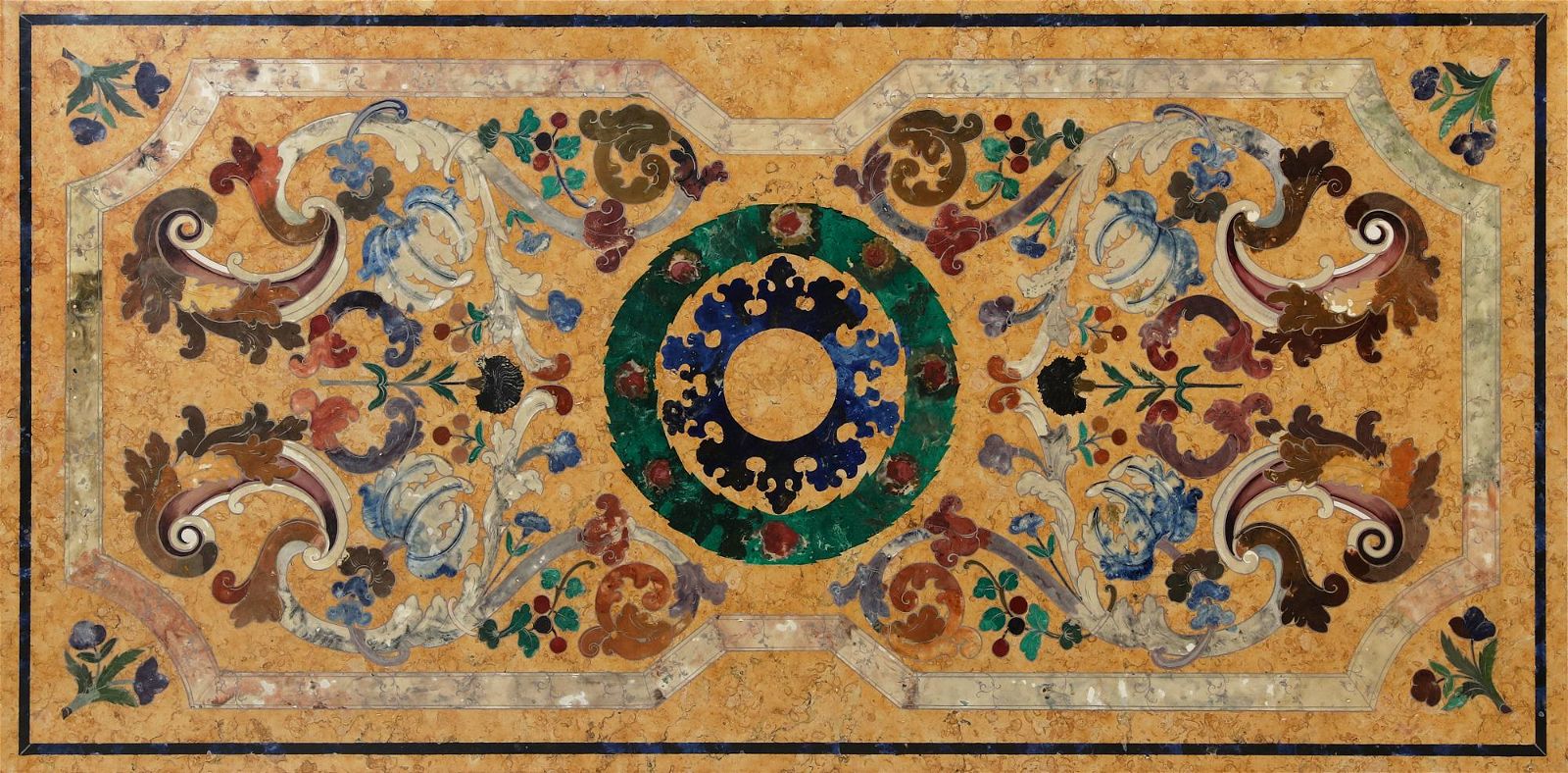 A SCAGLIOLA STYLE PAINTED MARBLE