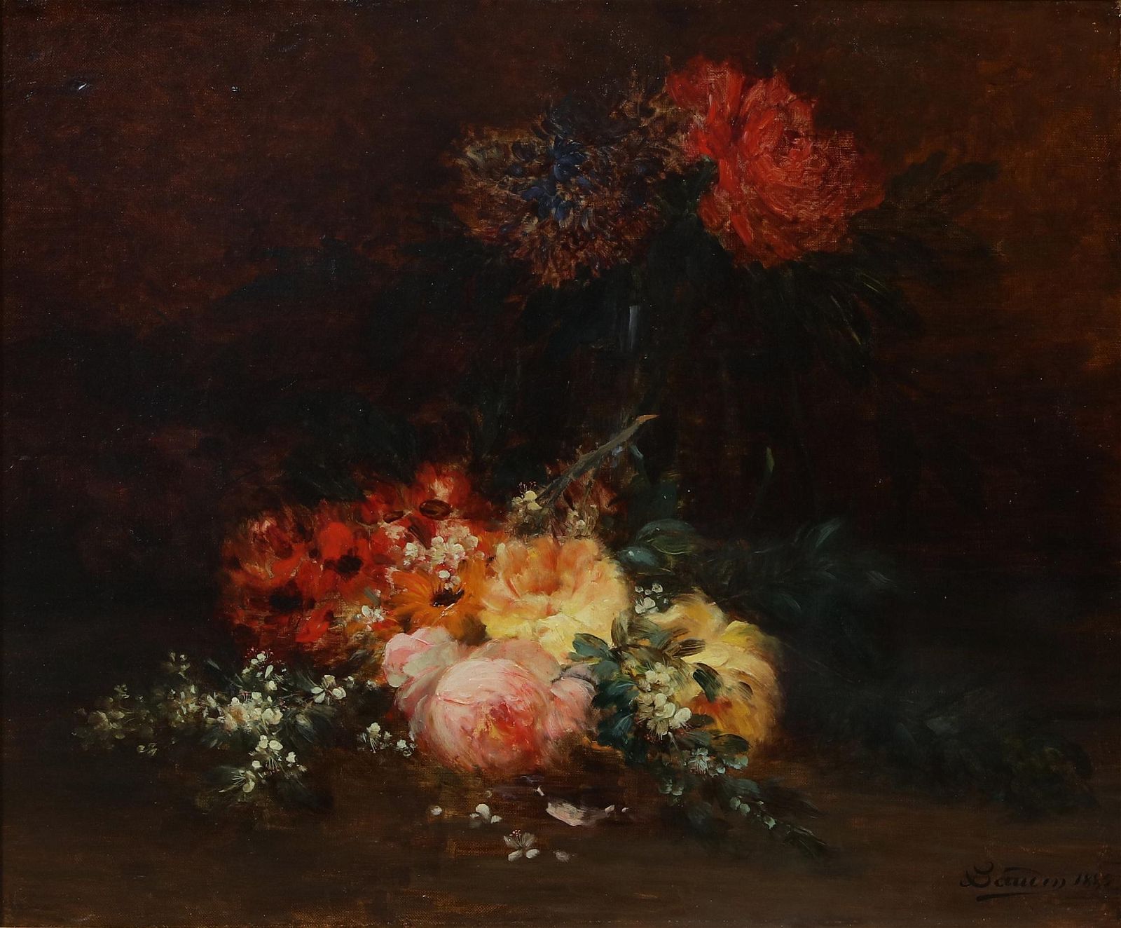 EUGENE BAUDIN, STILL LIFE OF FLOWERS