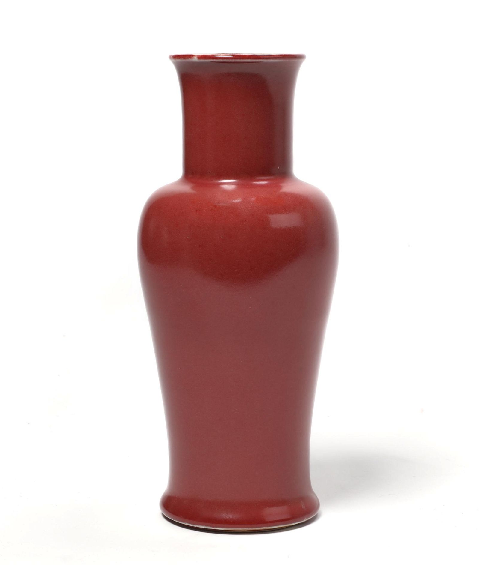 A CHINESE RED GLAZED PORCELAIN