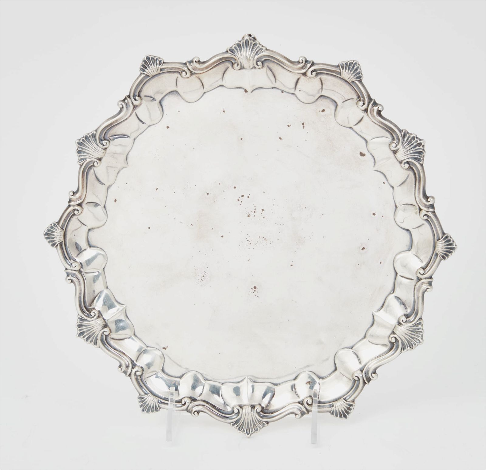 A REGENCY STERLING SILVER WAITER,