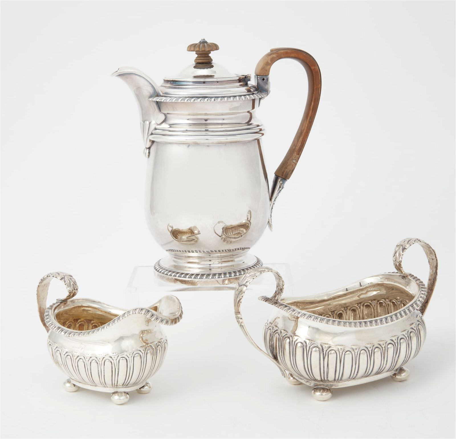 THREE ENGLISH SILVER DRINK WARES,