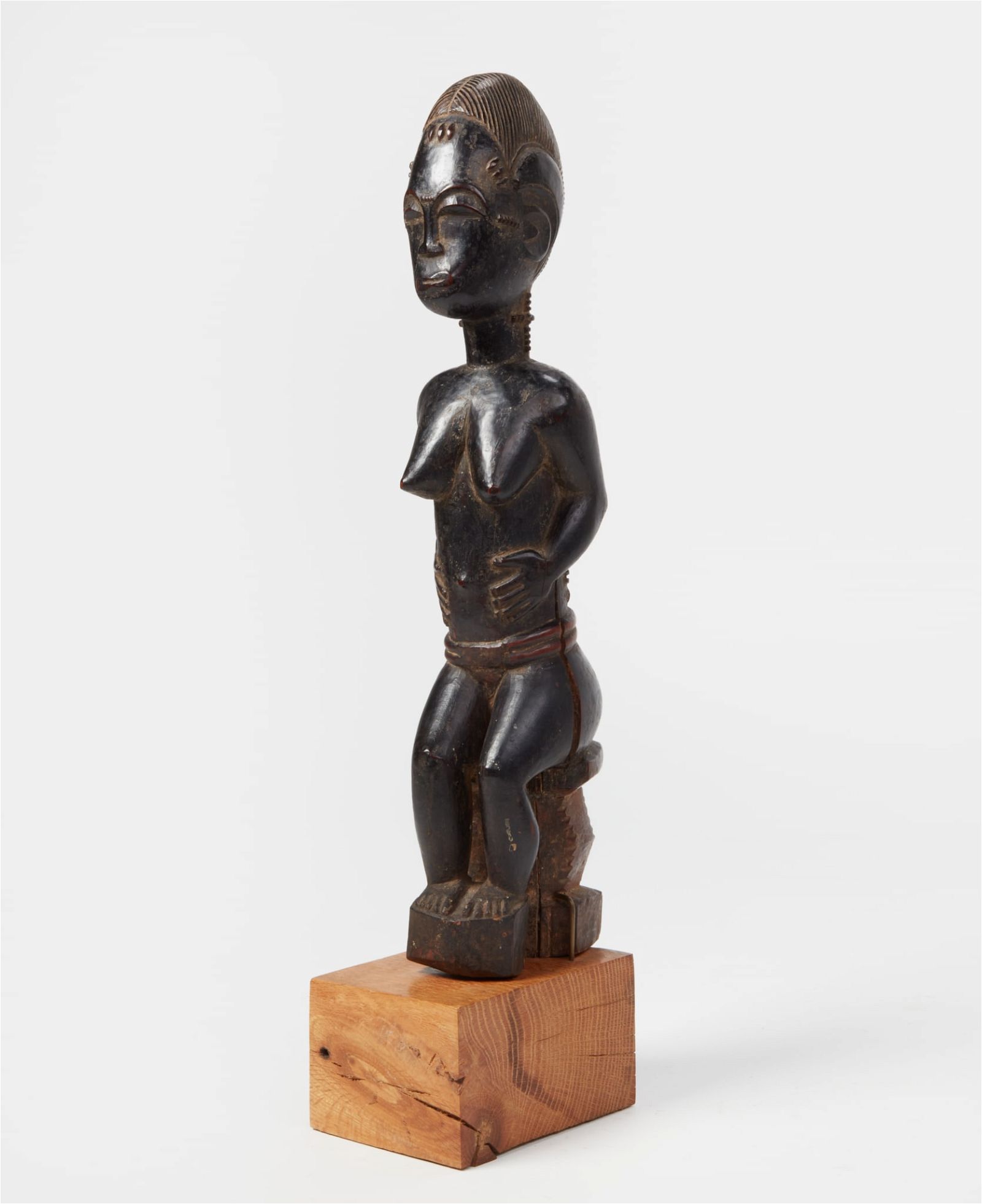 AFRICAN TRIBAL CARVED WOOD FEMALE