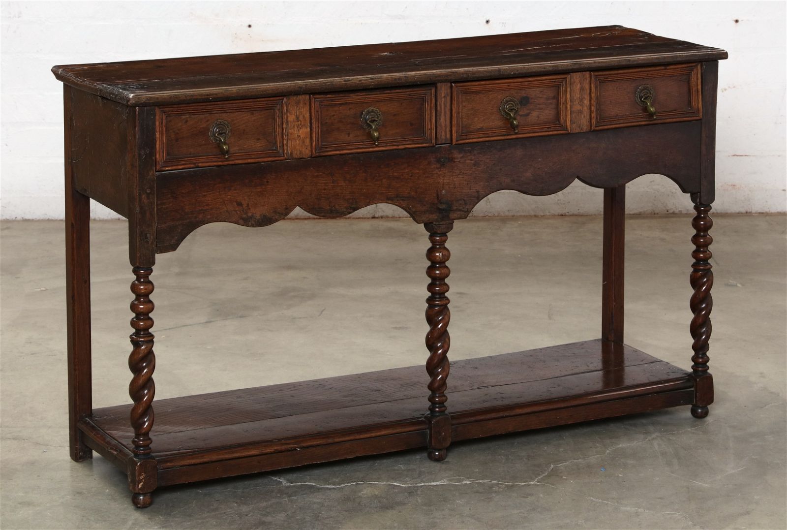 A WILLIAM AND MARY OAK DRESSER